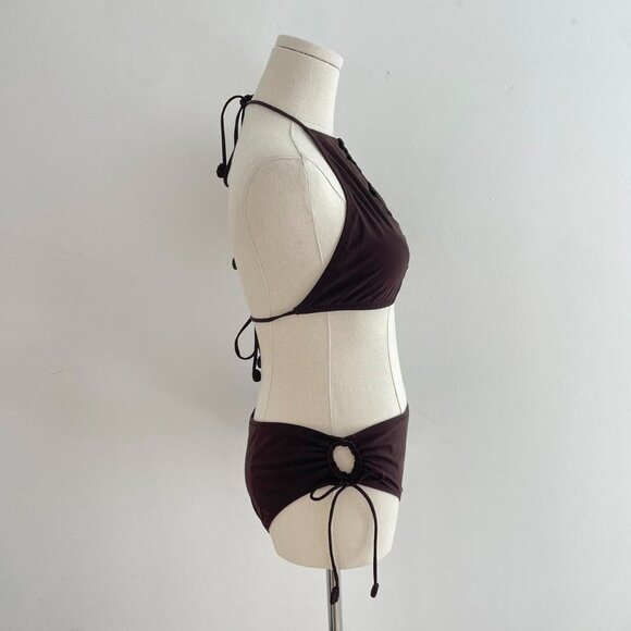 Ulla Johnson Brown Halter Bikini Set - Picture 2 of 6
